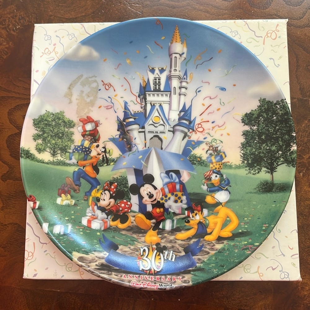 NEW 30th Anniversary Walt Disney World Plate